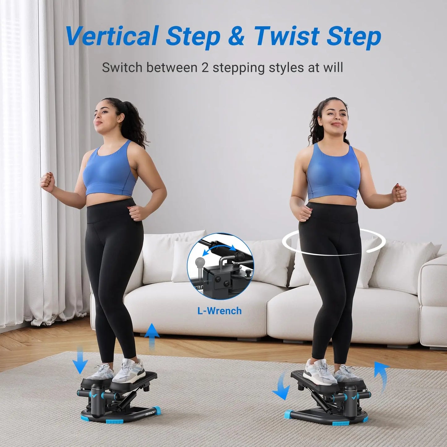 Dual-Action Stepper With Resistance Bands