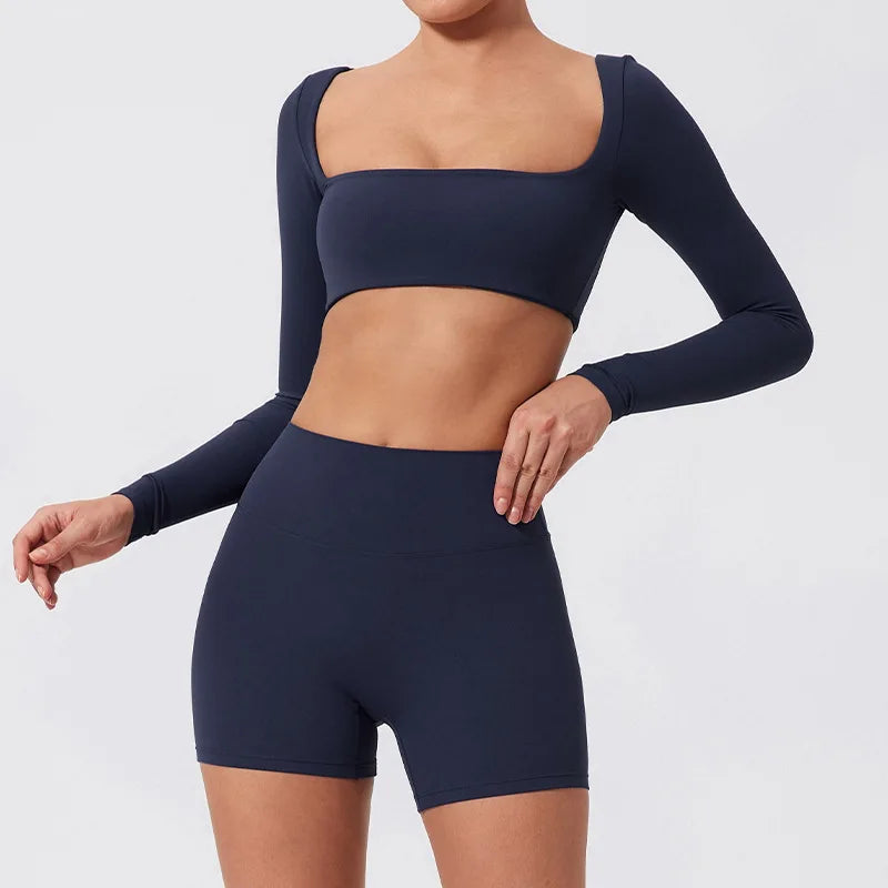 Seamless Long Sleeve Yoga Set