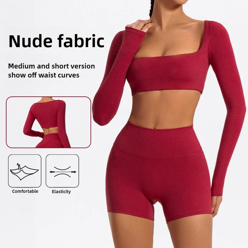 Seamless Long Sleeve Yoga Set