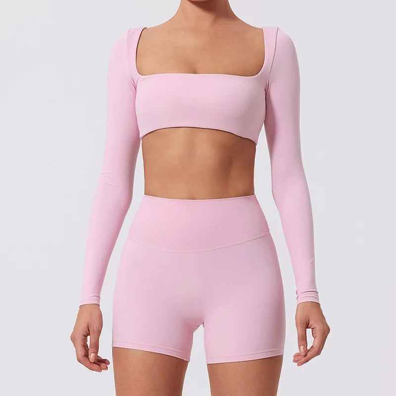 Seamless Long Sleeve Yoga Set