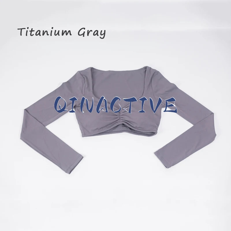 Women Yoga Long Sleeve Crop Top
