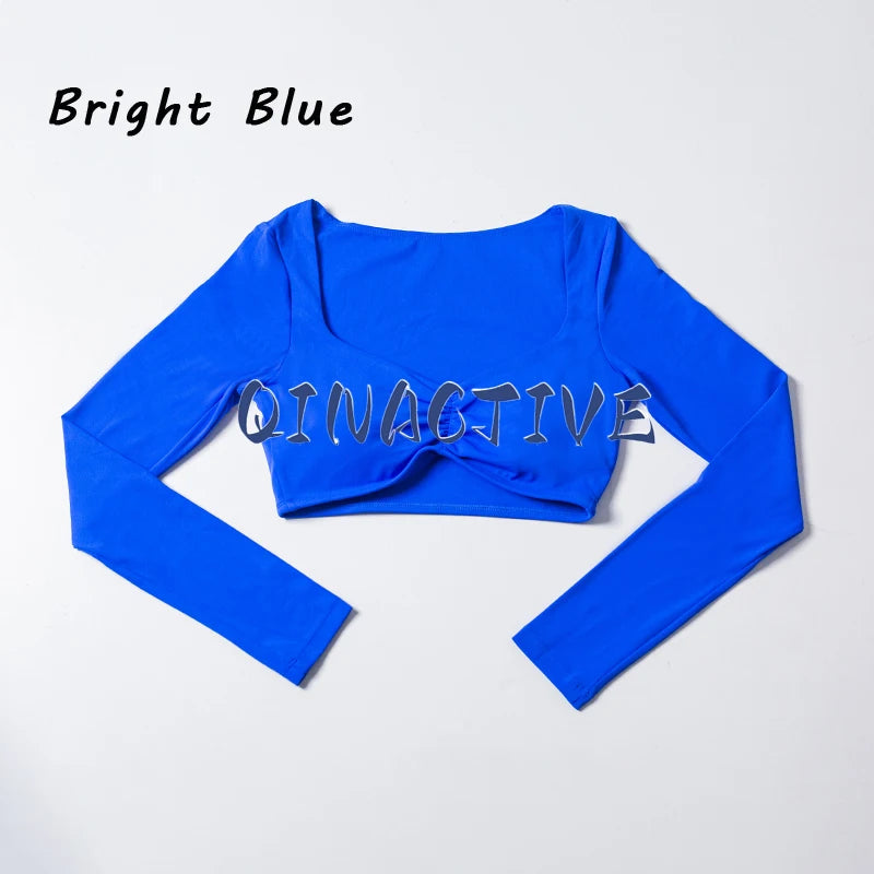 Women Yoga Long Sleeve Crop Top