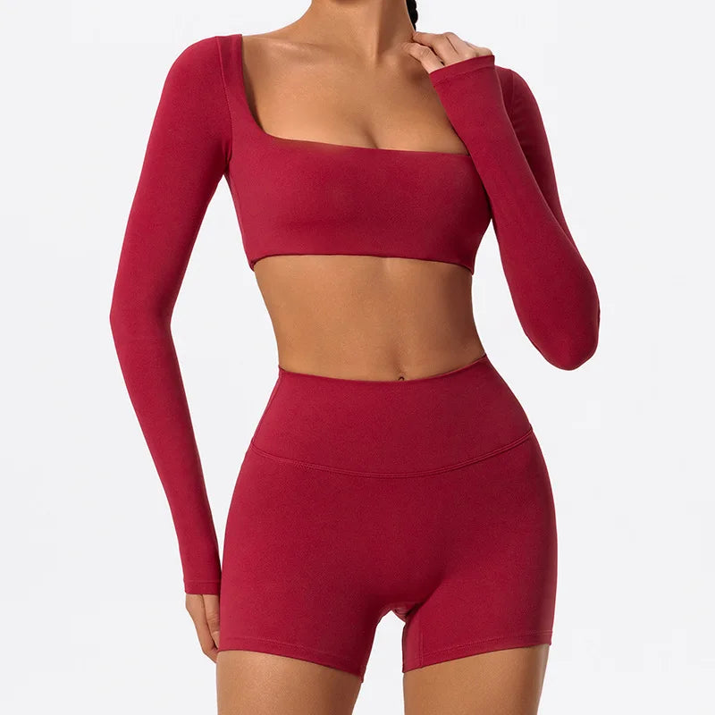 Seamless Long Sleeve Yoga Set