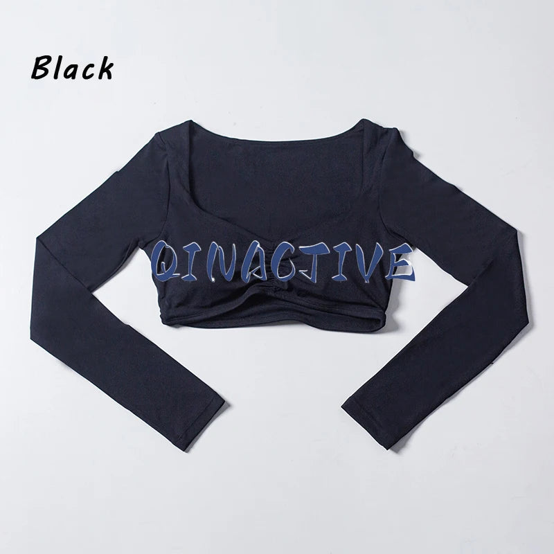 Women Yoga Long Sleeve Crop Top