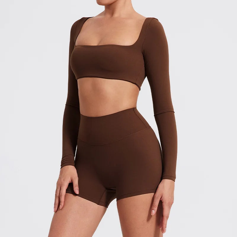Seamless Long Sleeve Yoga Set