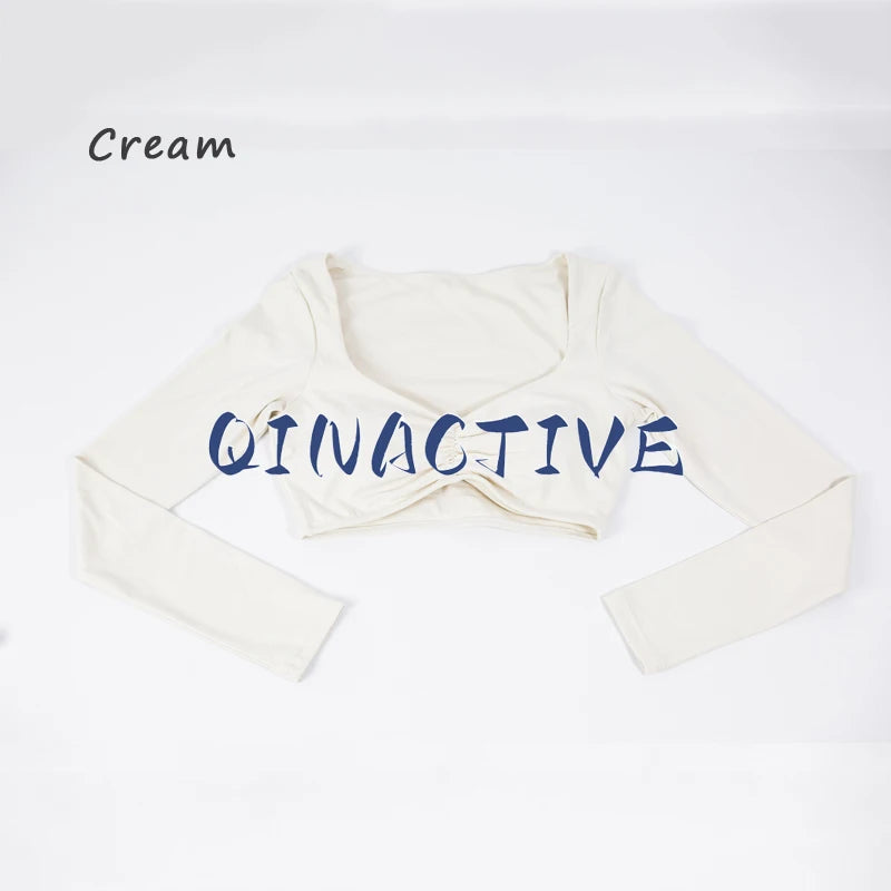 Women Yoga Long Sleeve Crop Top
