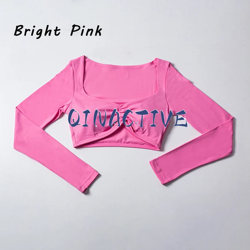 Women Yoga Long Sleeve Crop Top