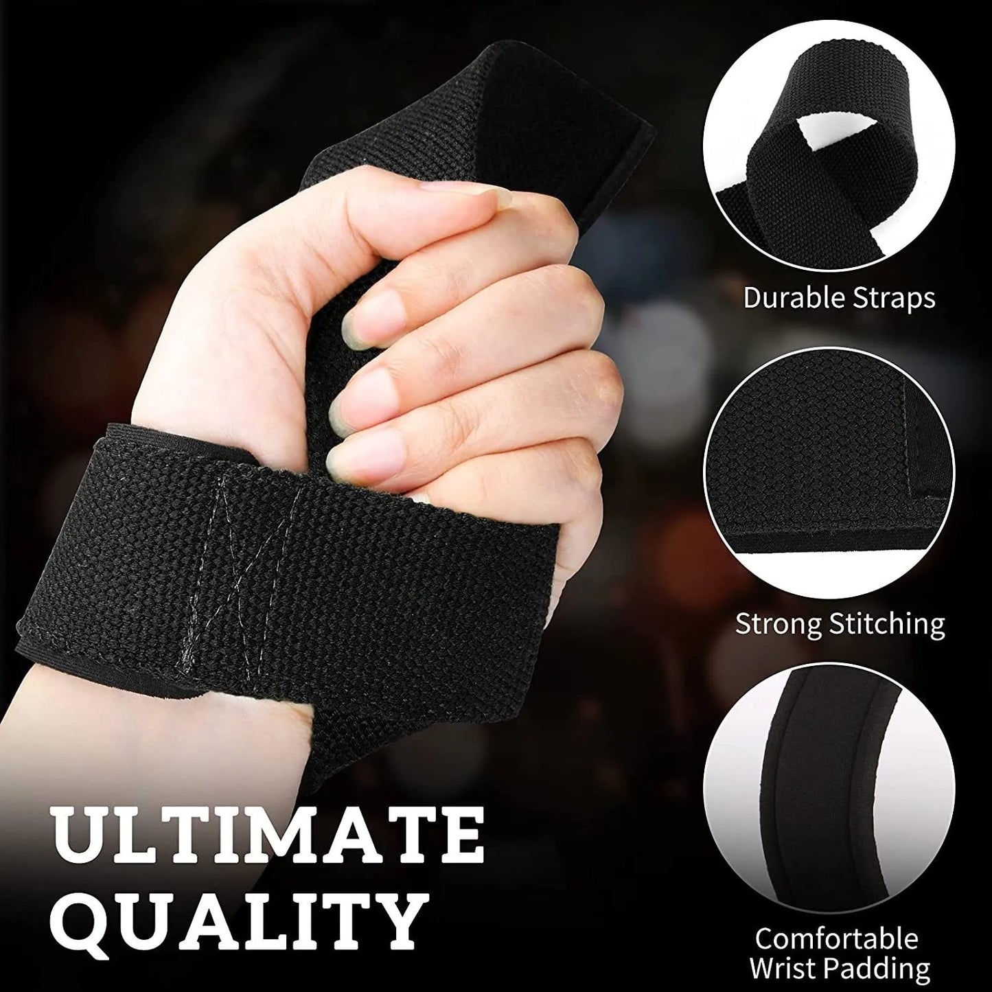 Weightlifting Wrist Straps for Strength Training