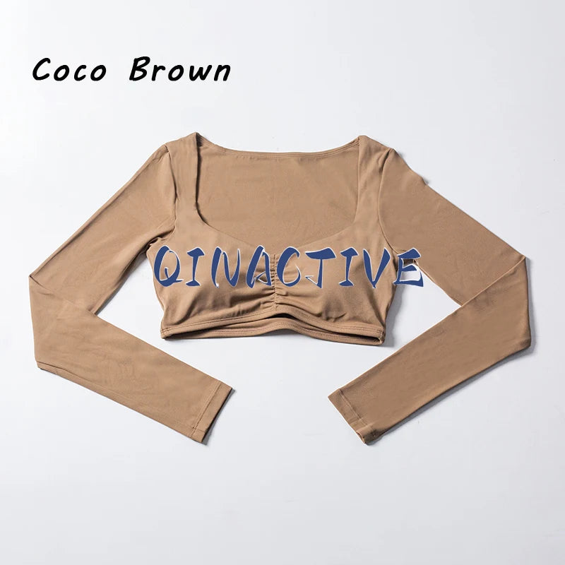 Women Yoga Long Sleeve Crop Top