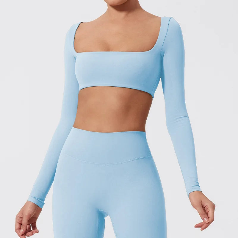 Seamless Long Sleeve Yoga Set