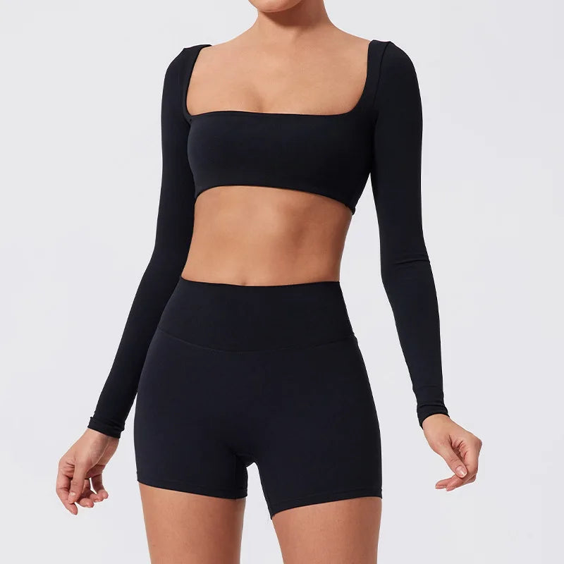 Seamless Long Sleeve Yoga Set